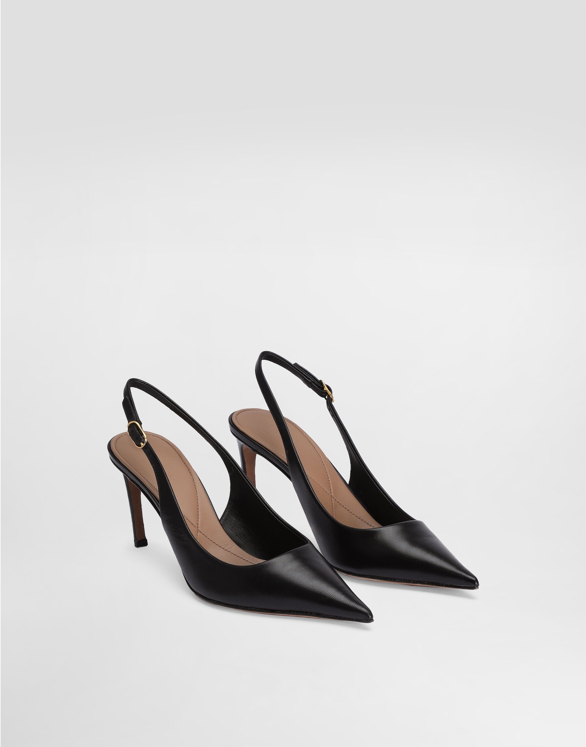 Polished goatskin slingbacks - 2