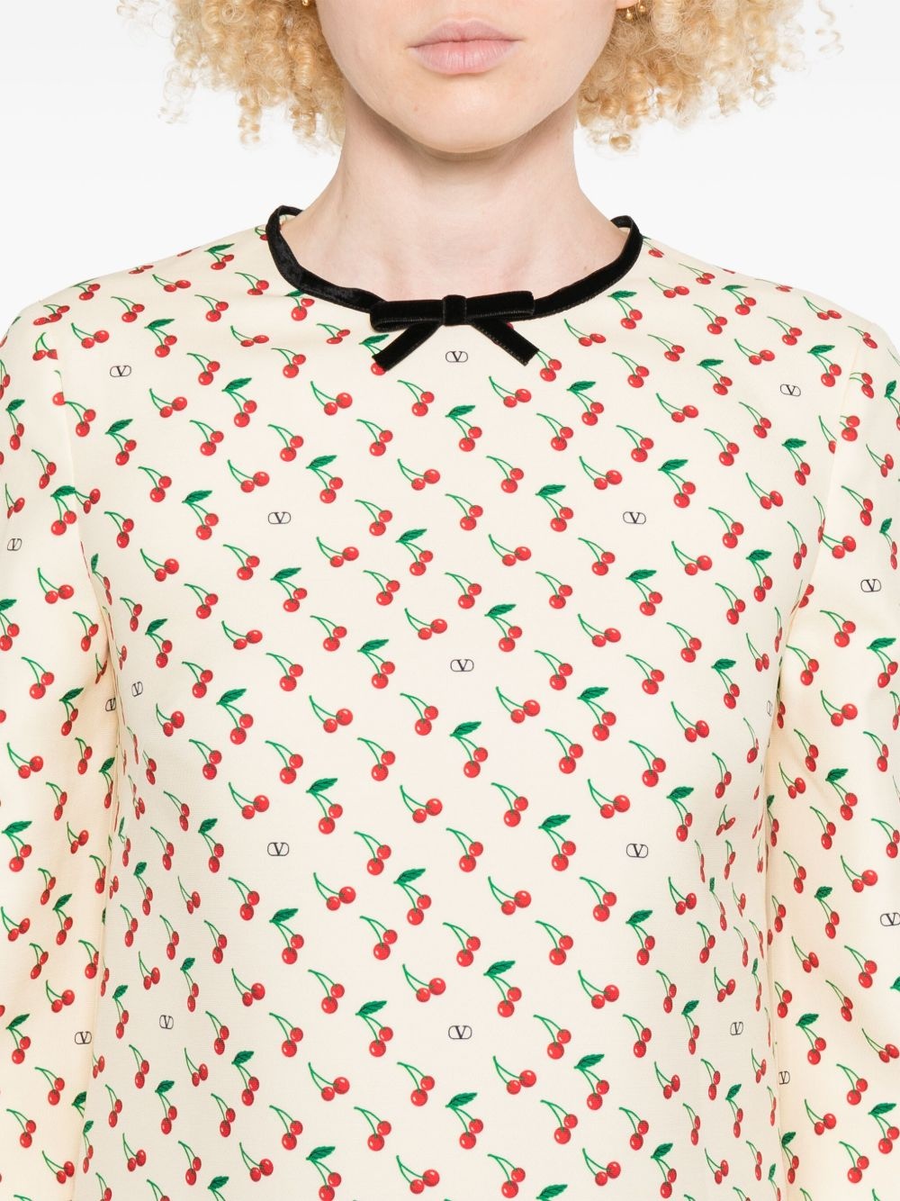cherry-motif dress - 5