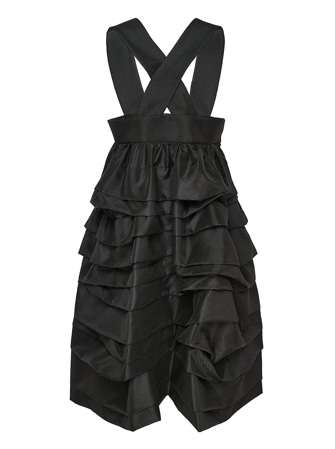 Crossover Layered Ruffle Pinafore - 1