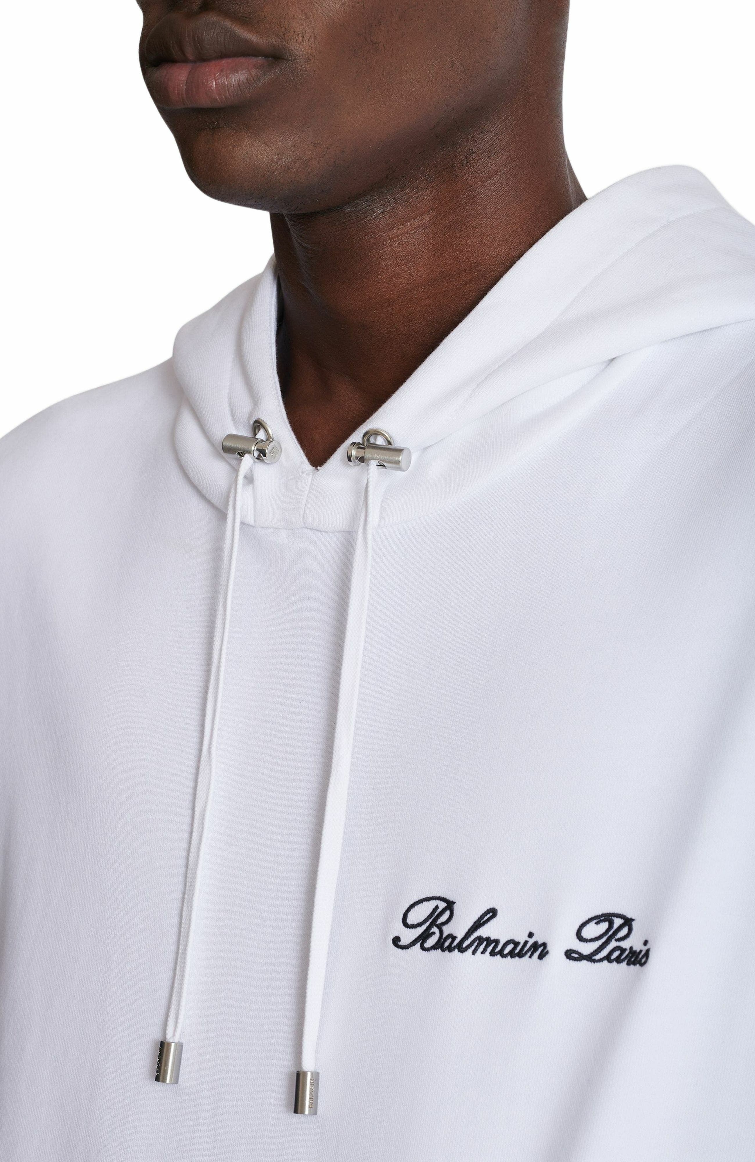 Balmain Signature hoodie in White at Nordstrom - 7