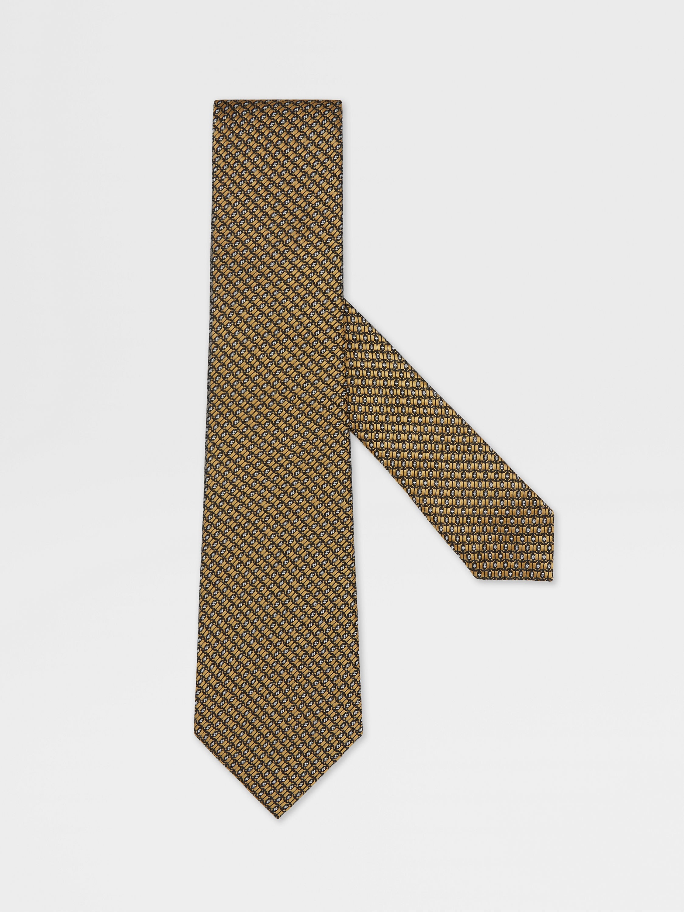 YELLOW SILK TIE - 1