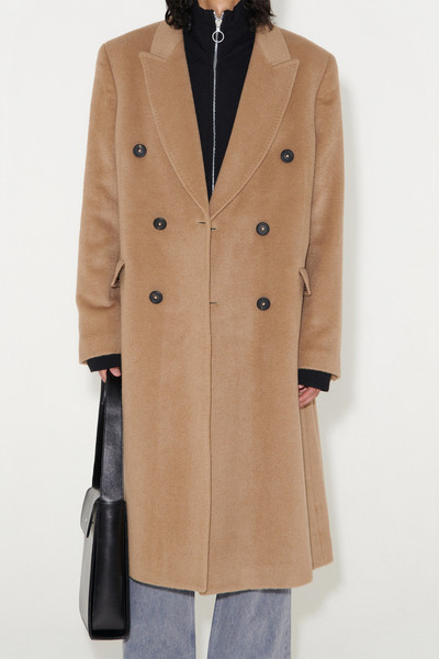 Our Legacy Whale Coat Camel Hairy Wool outlook