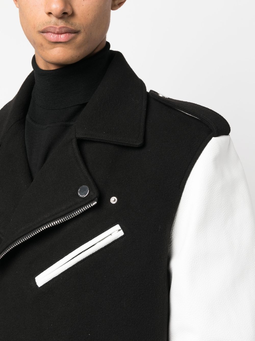 leather biker jacket - 5