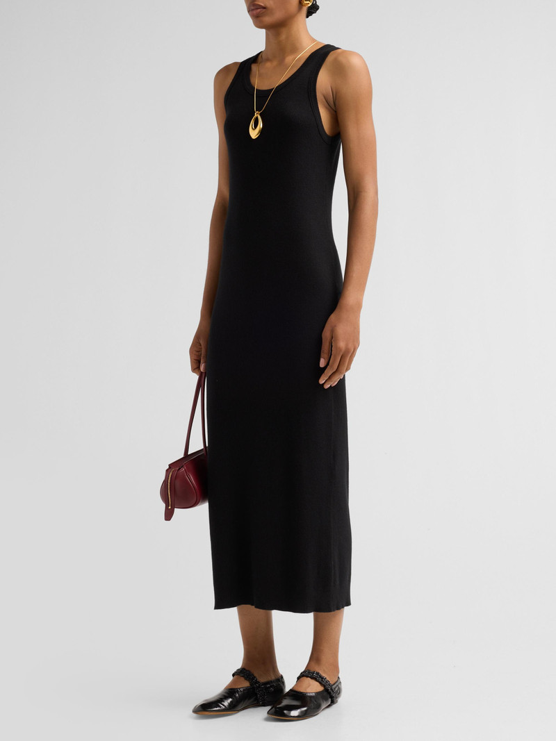 Women's Lexie Cotton-Cashmere Tank Midi Dress - Black 4