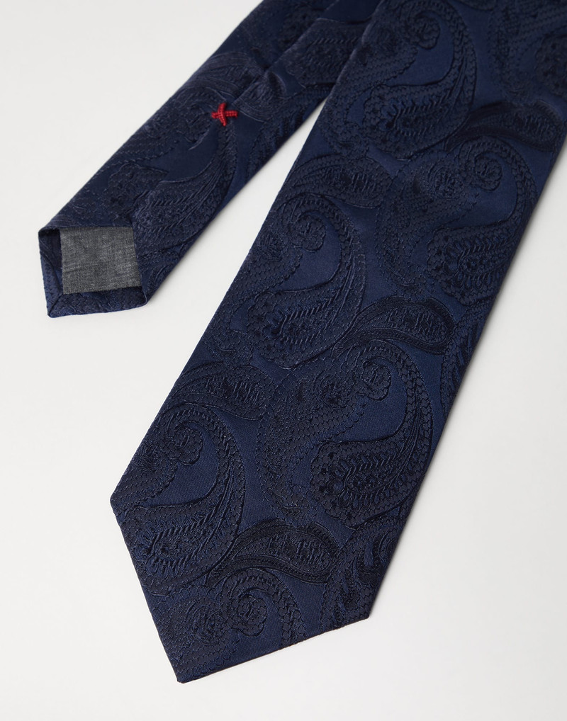 Brunello Cucinelli Paisley silk tie outlook