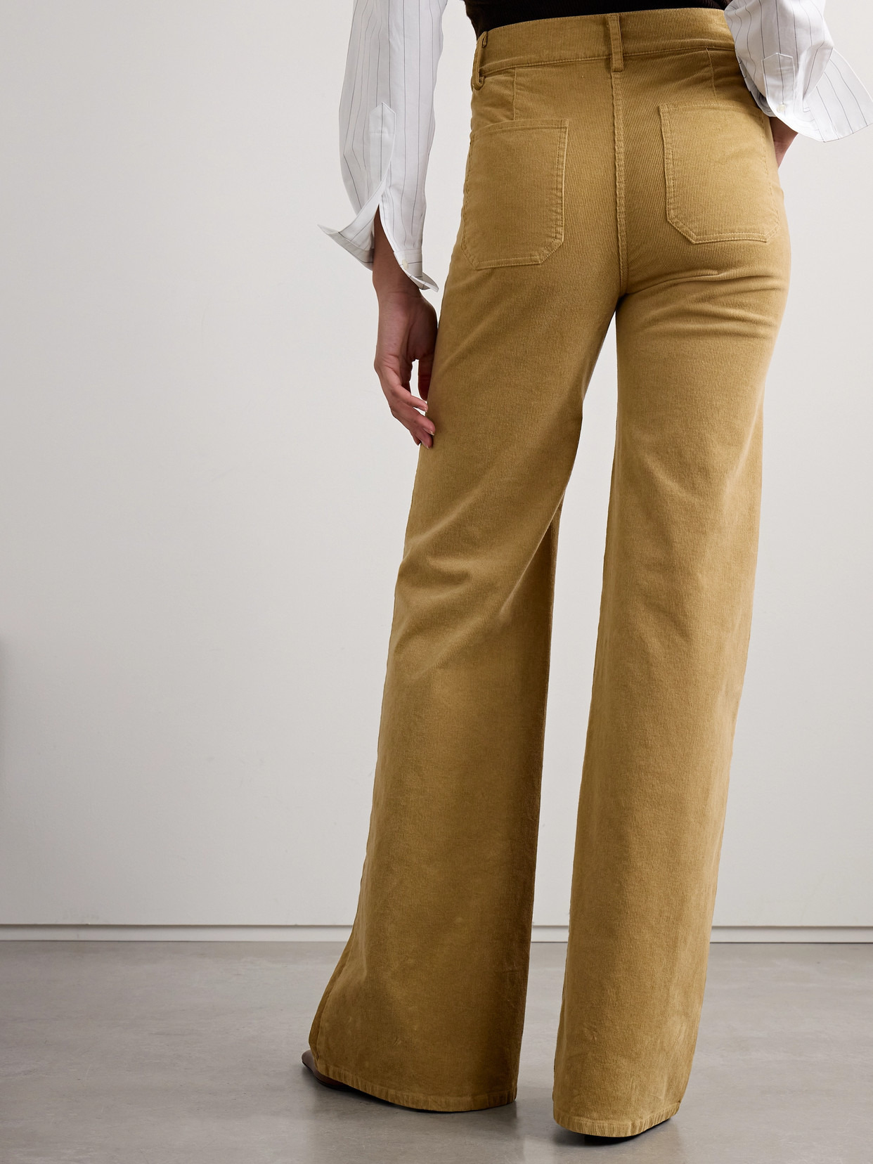 Florence Cotton-blend Corduroy Flared Pants - 3