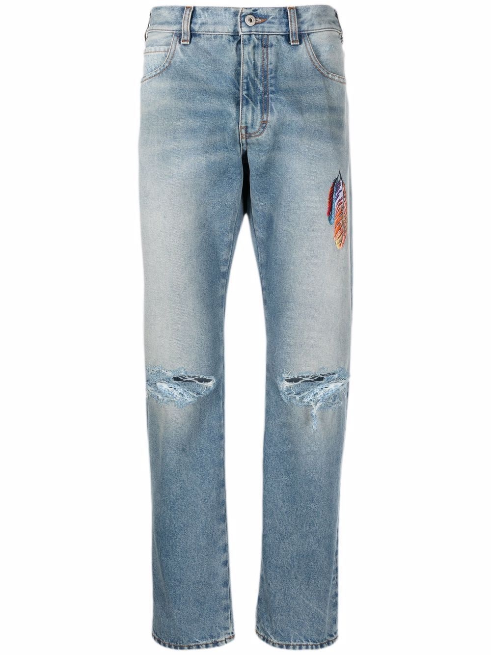 straight-leg denim jeans - 1