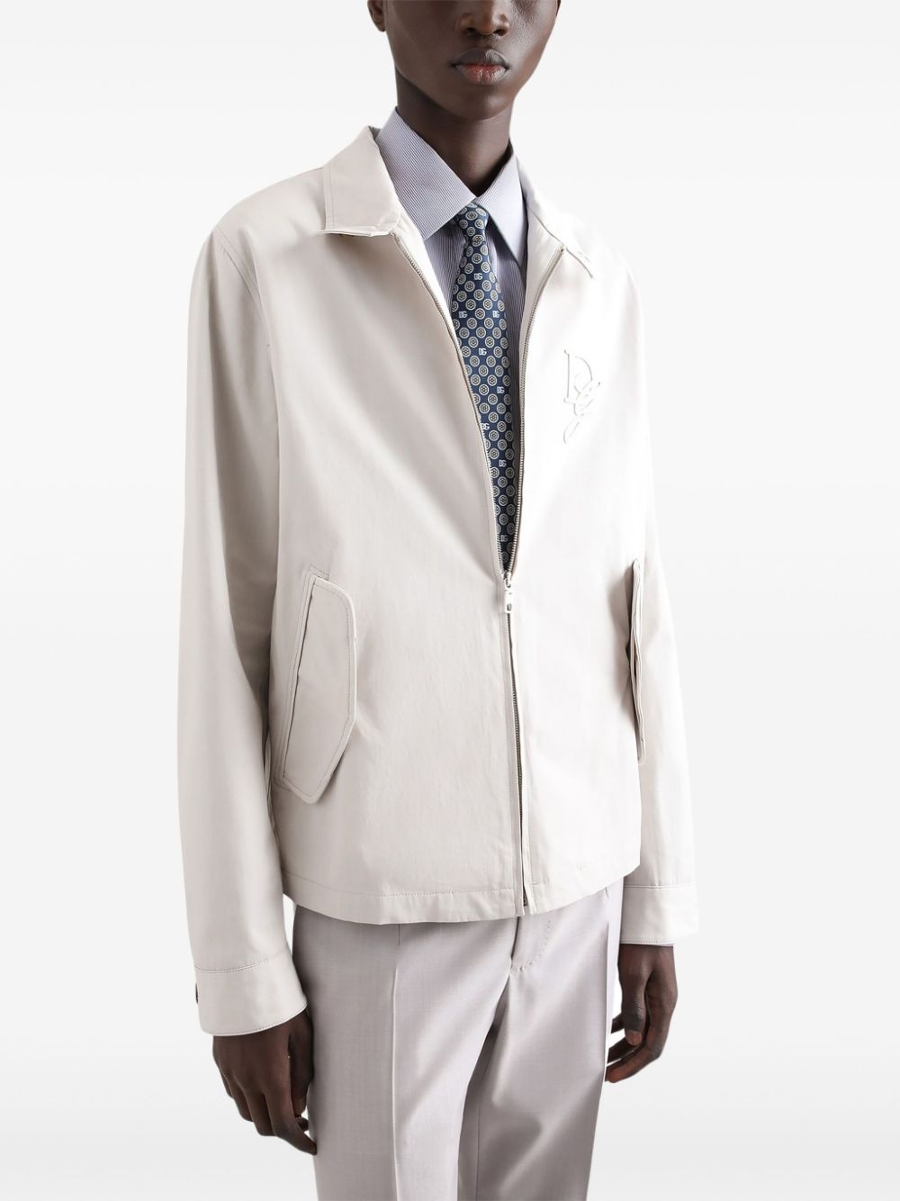 logo-appliqué jacket - 4