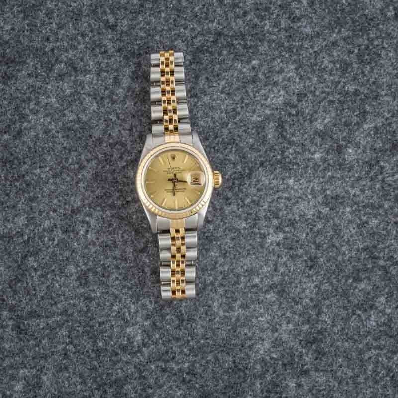 Ladies Rolex Datejust 69173 Champagne Index Dial - 6