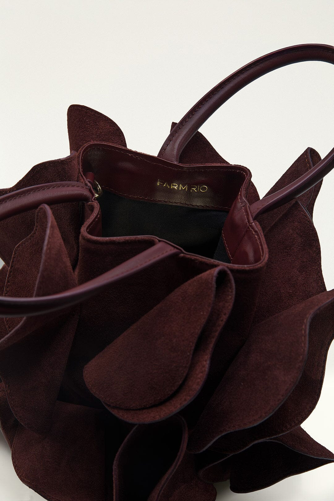 Brown Leather Flower Bag - 4