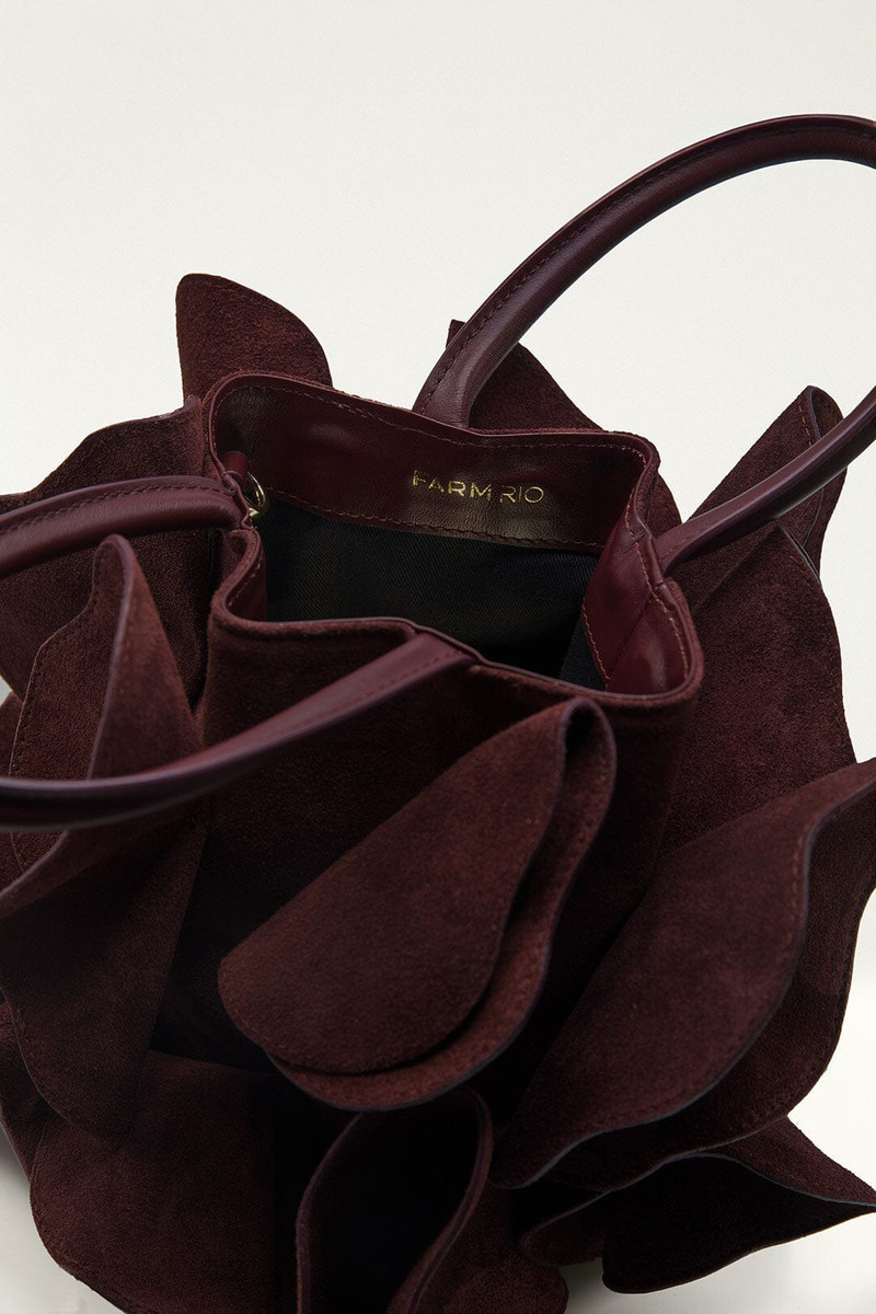 Brown Leather Flower Bag 4