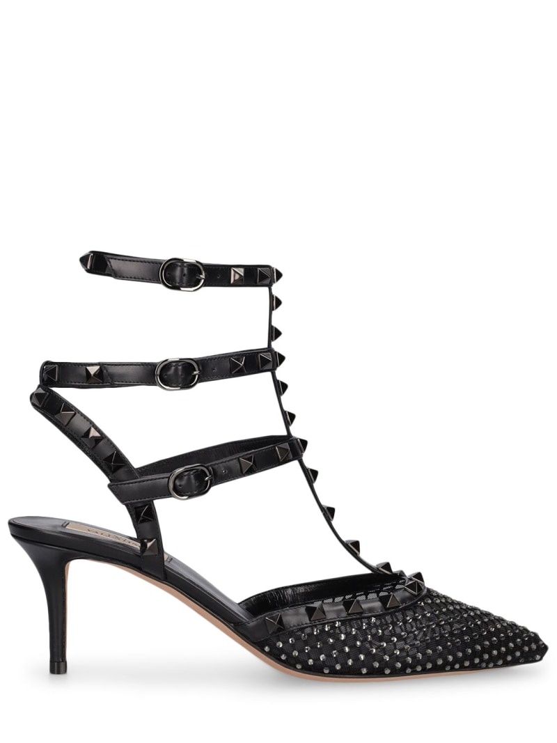 65mm Rockstud mesh heels - 1