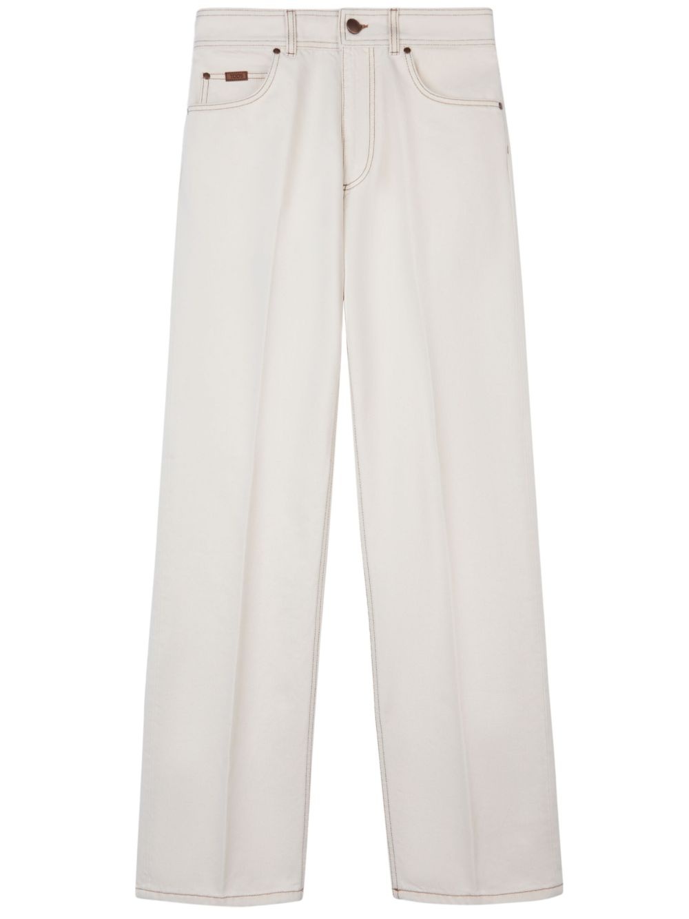 pressed-crease jeans - 1
