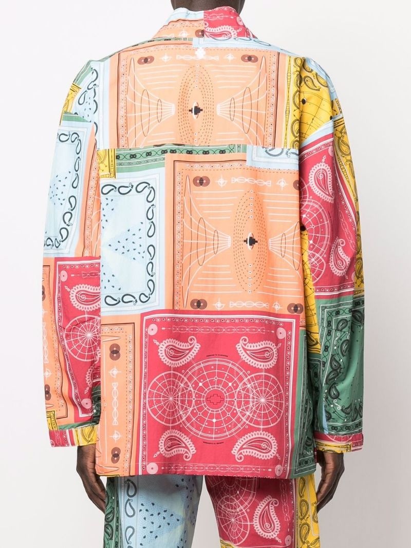 bandana-print lightweight jacket - 8
