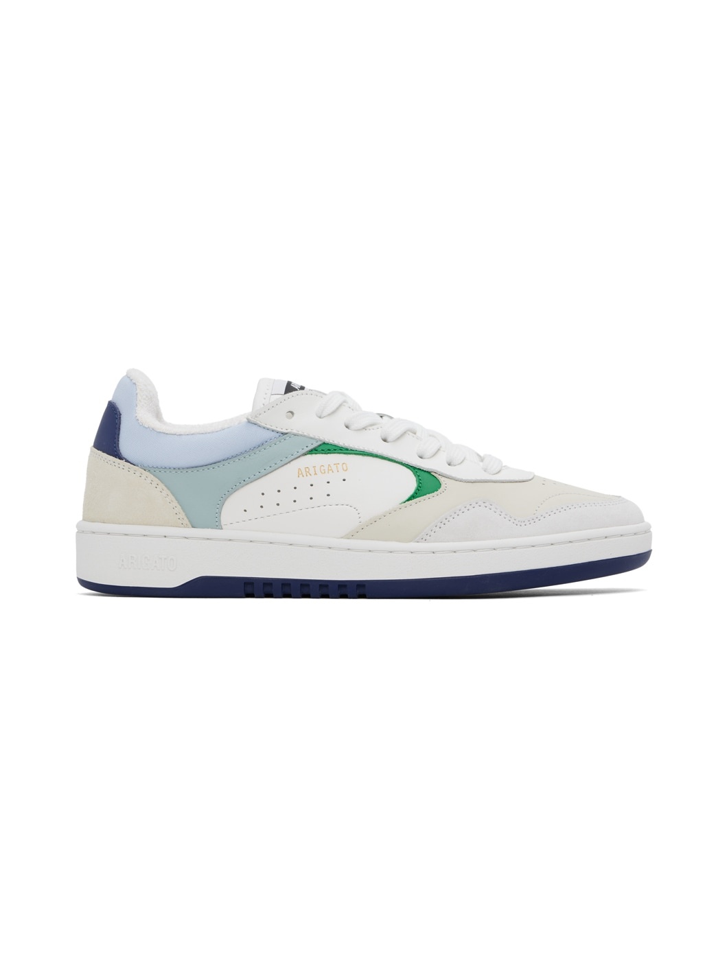 White & Blue Arlo Sneakers - 1