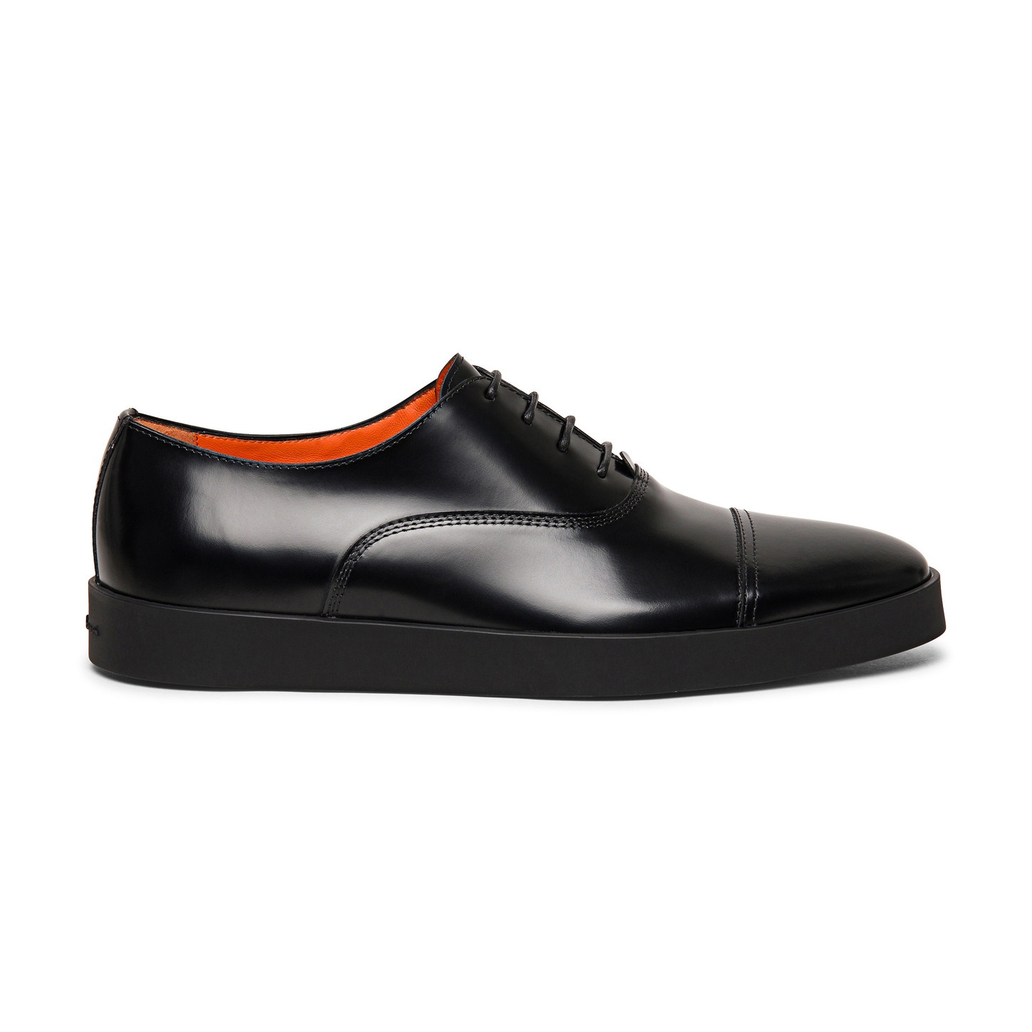 Men’s black shiny leather Derby shoe - 1