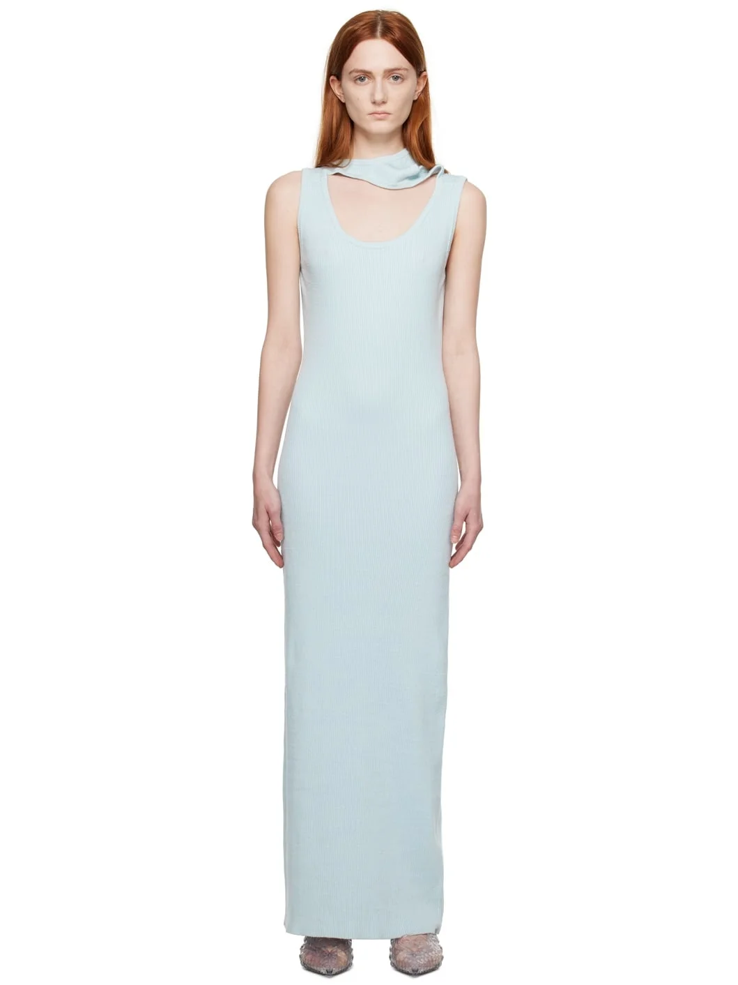 Blue Classic Triple Collar Maxi Dress - 1