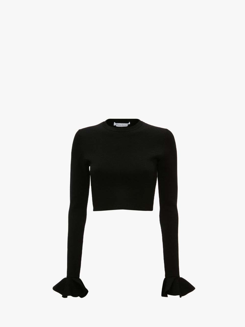 CROPPED RUFFLED SLEEVE JUMPER - 1