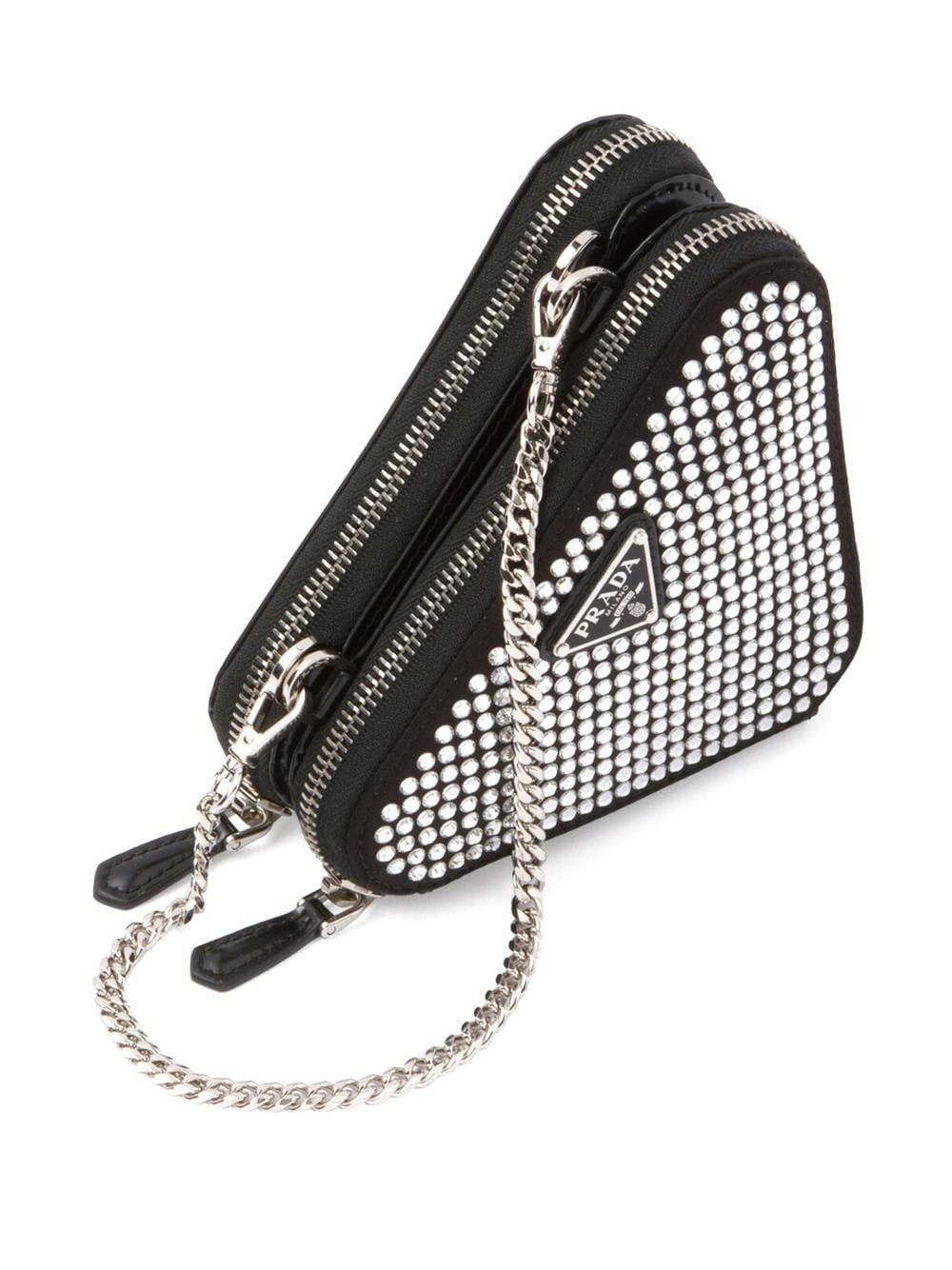 mini Triangle crystal-embellished crossbody bag - 3