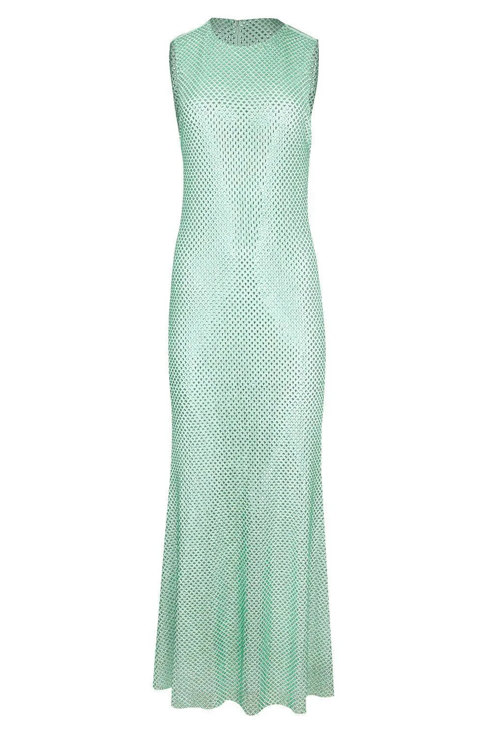Rhinestone Mesh Midi Dress - 1