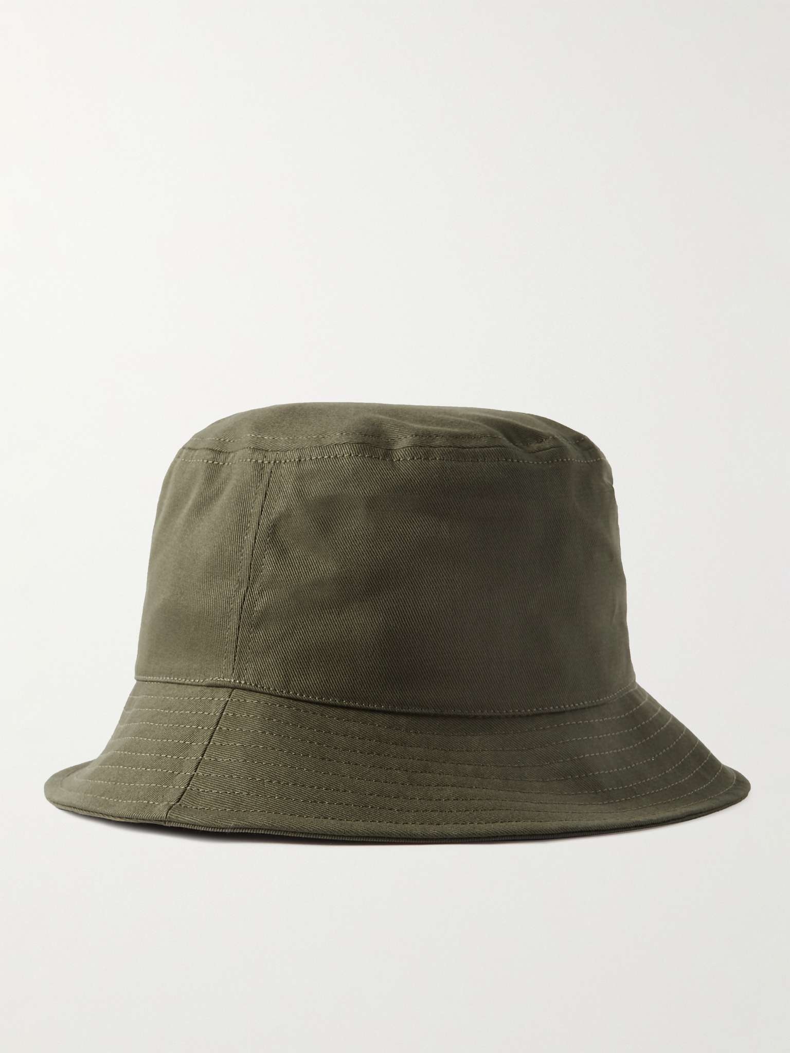 Logo-Appliquéd Cotton-Twill Bucket Hat - 4