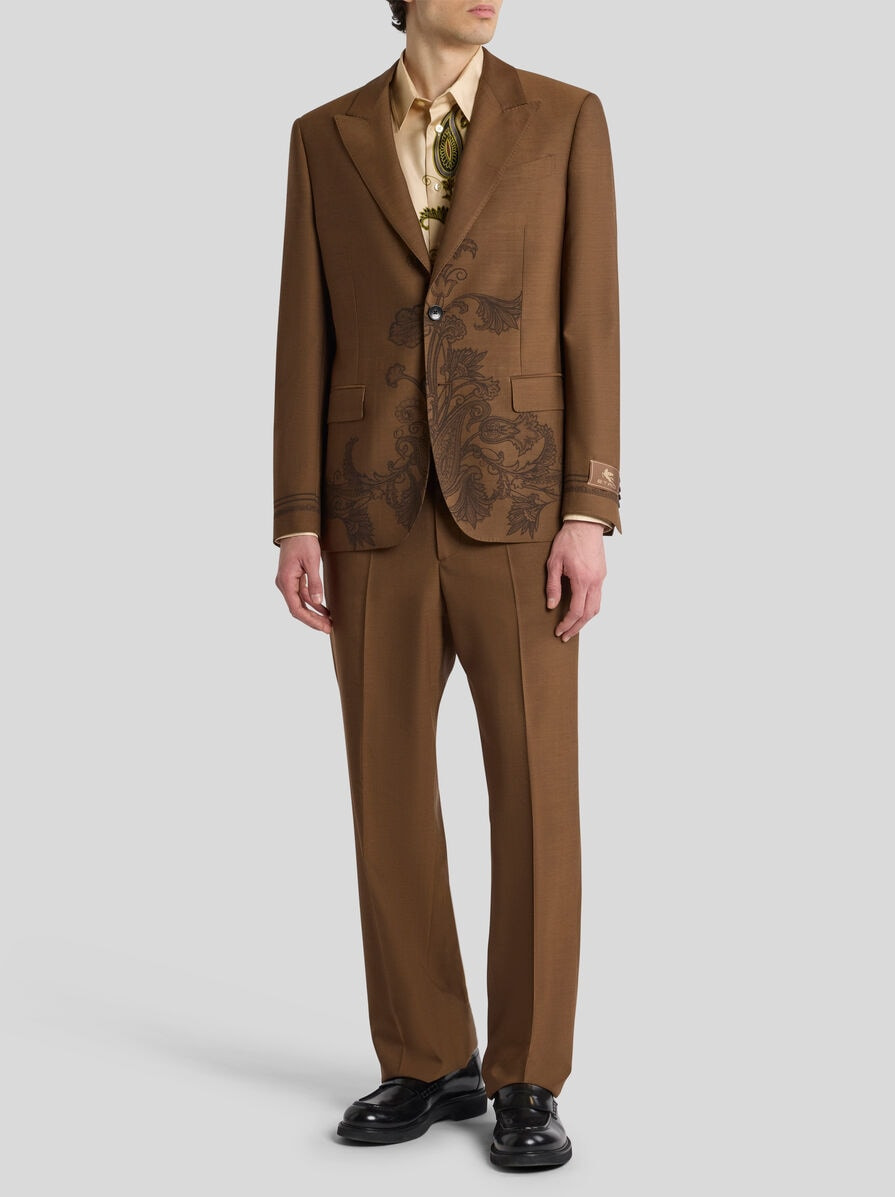 SINGLE-BREASTED JACKET WITH PLACED MOTIF - 3