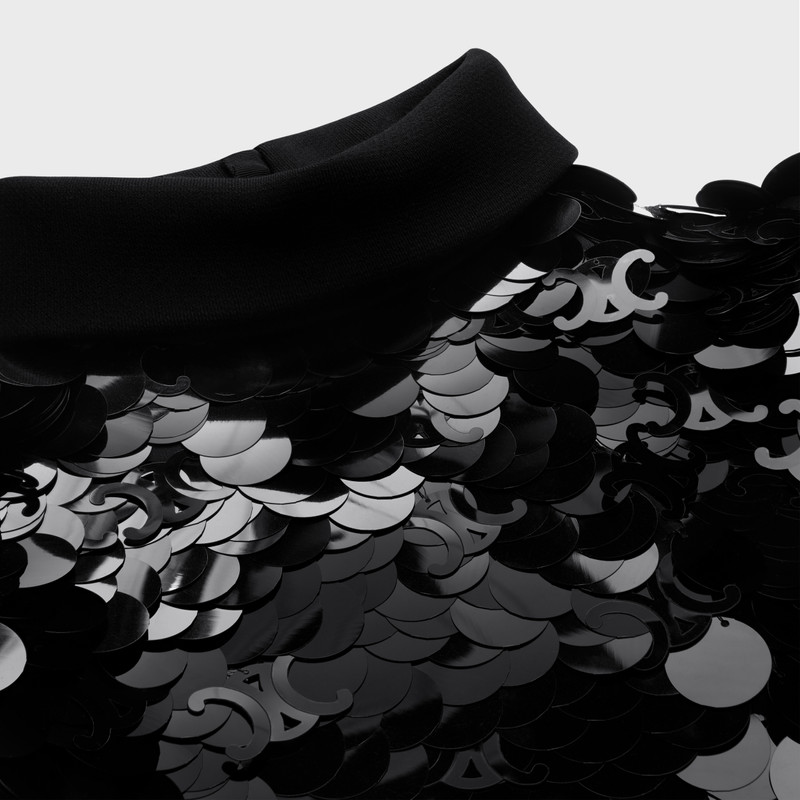 embroidered dress in silk georgette 3