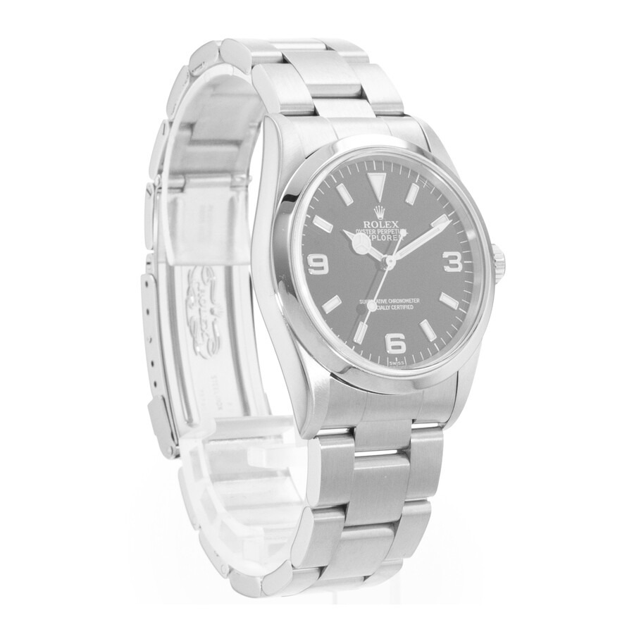Pre-owned Rolex Explorer 36 Automatic Chronometer Black Dial Men's Watch 14270 BKSO - 7