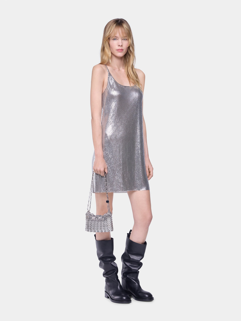rabanne MINI TANK TOP DRESS IN MESH outlook