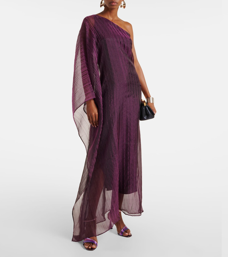 Taller Marmo Betsy one-shoulder cady gown outlook