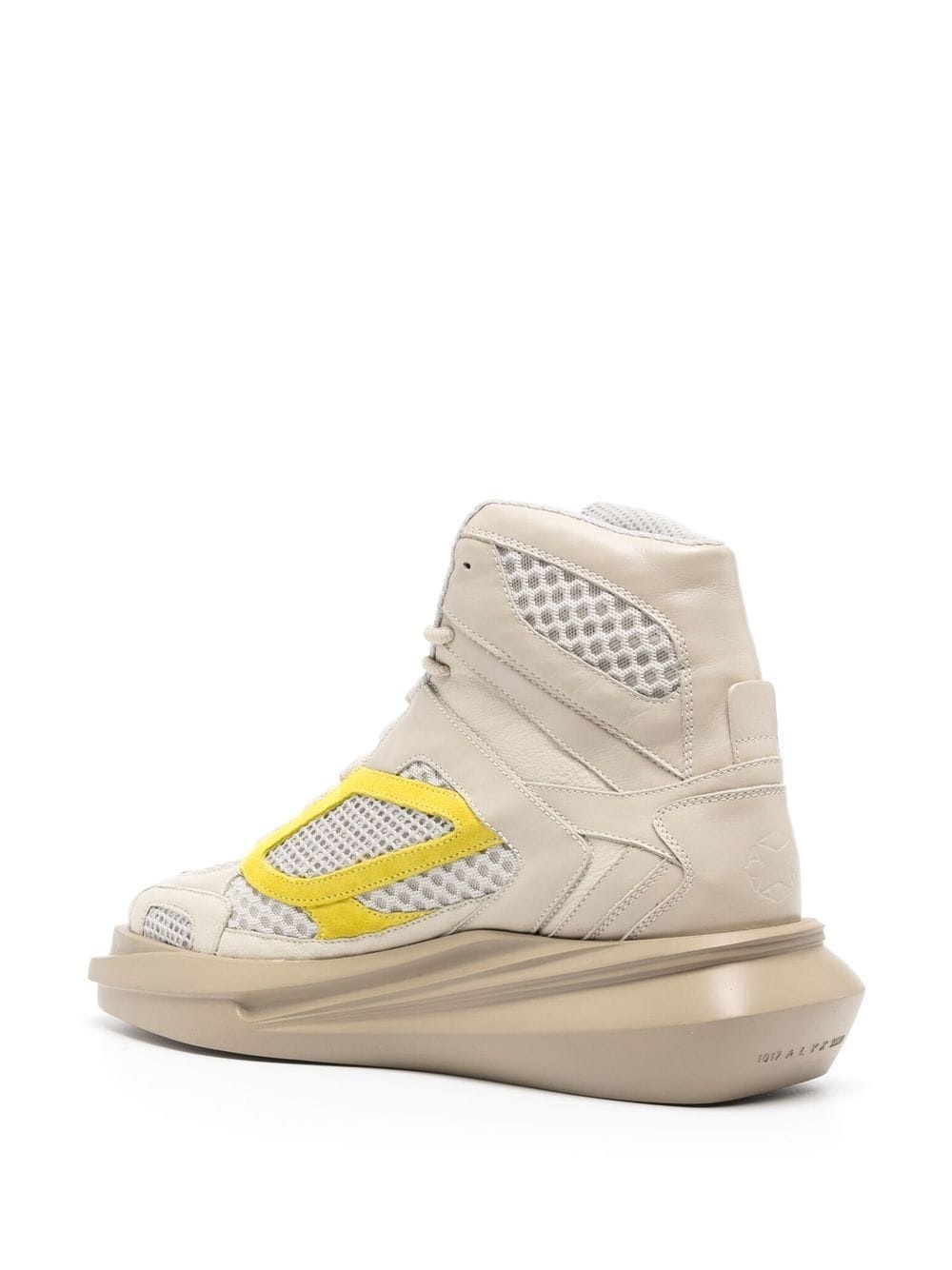 panelled high-top sneakers - 3