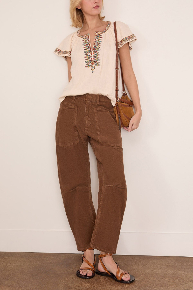 XÍRENA Ambry Top in Oysterette outlook