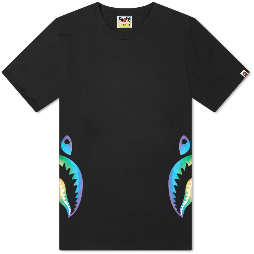 A Bathing Ape Rainbow Side Shark Tee - 1