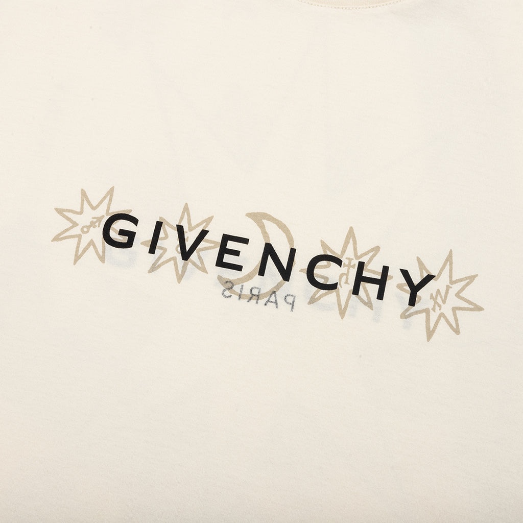 REVERSE COTTON WITH TAROT PRINT T-SHIRT - IVORY - 3