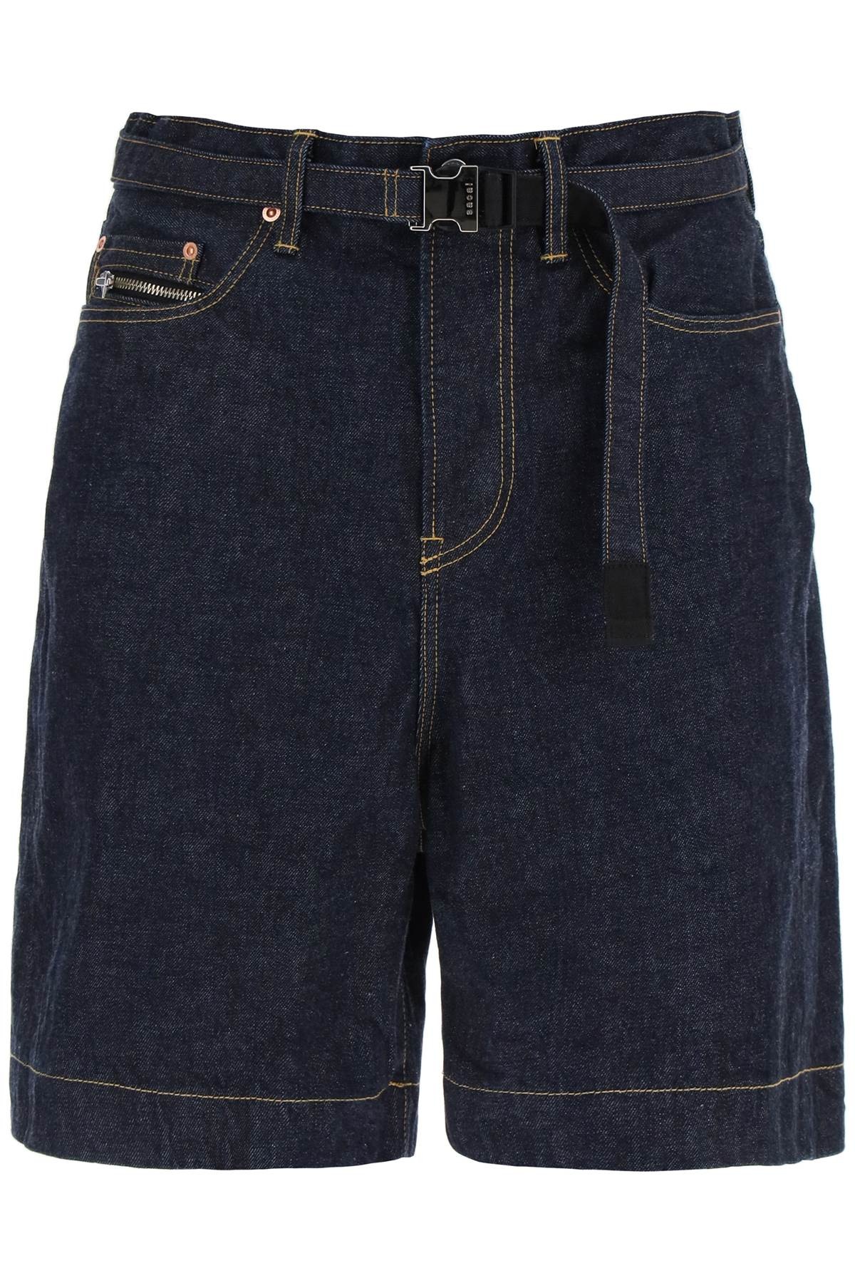 DENIM BERMUDA SHORTS WITH REMOVABLE BELT - 1