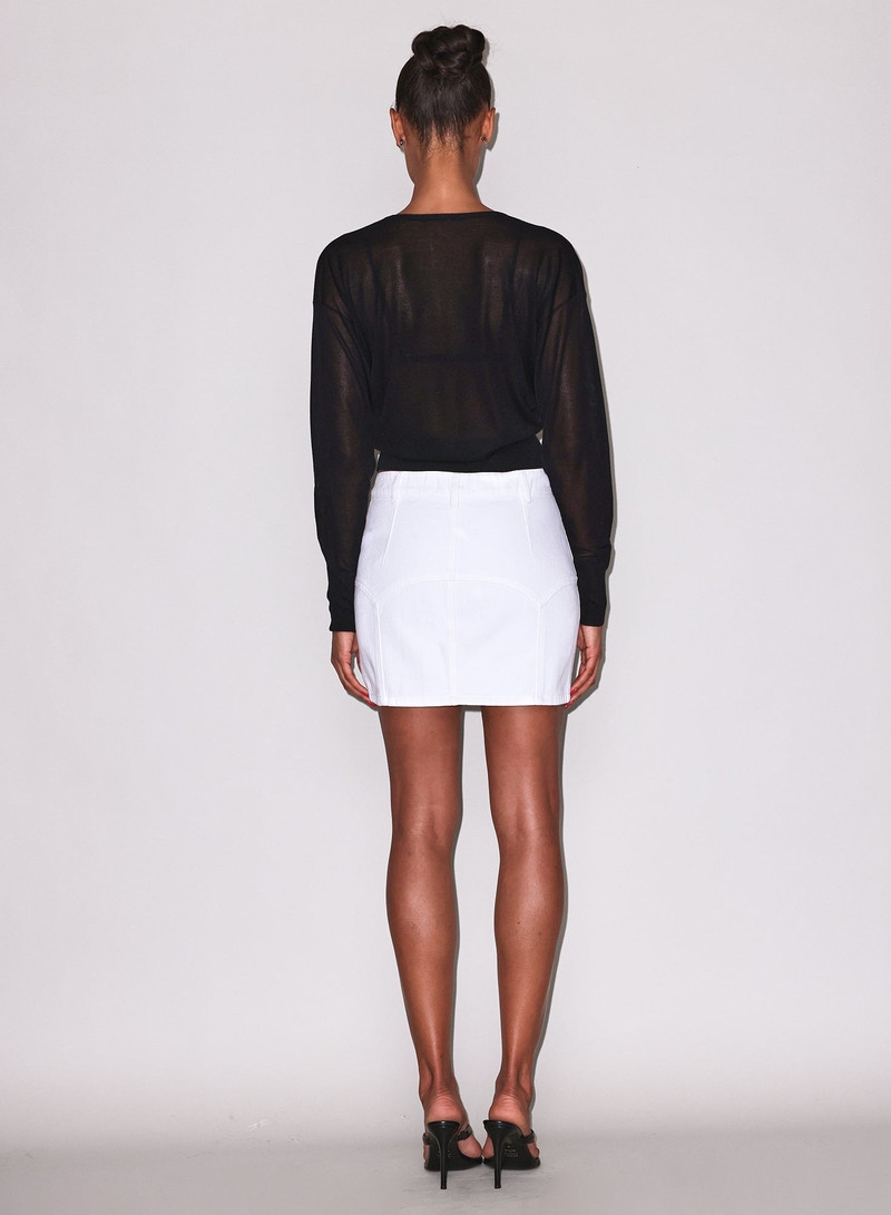 Sheer Knit V-Neck Sweater 5