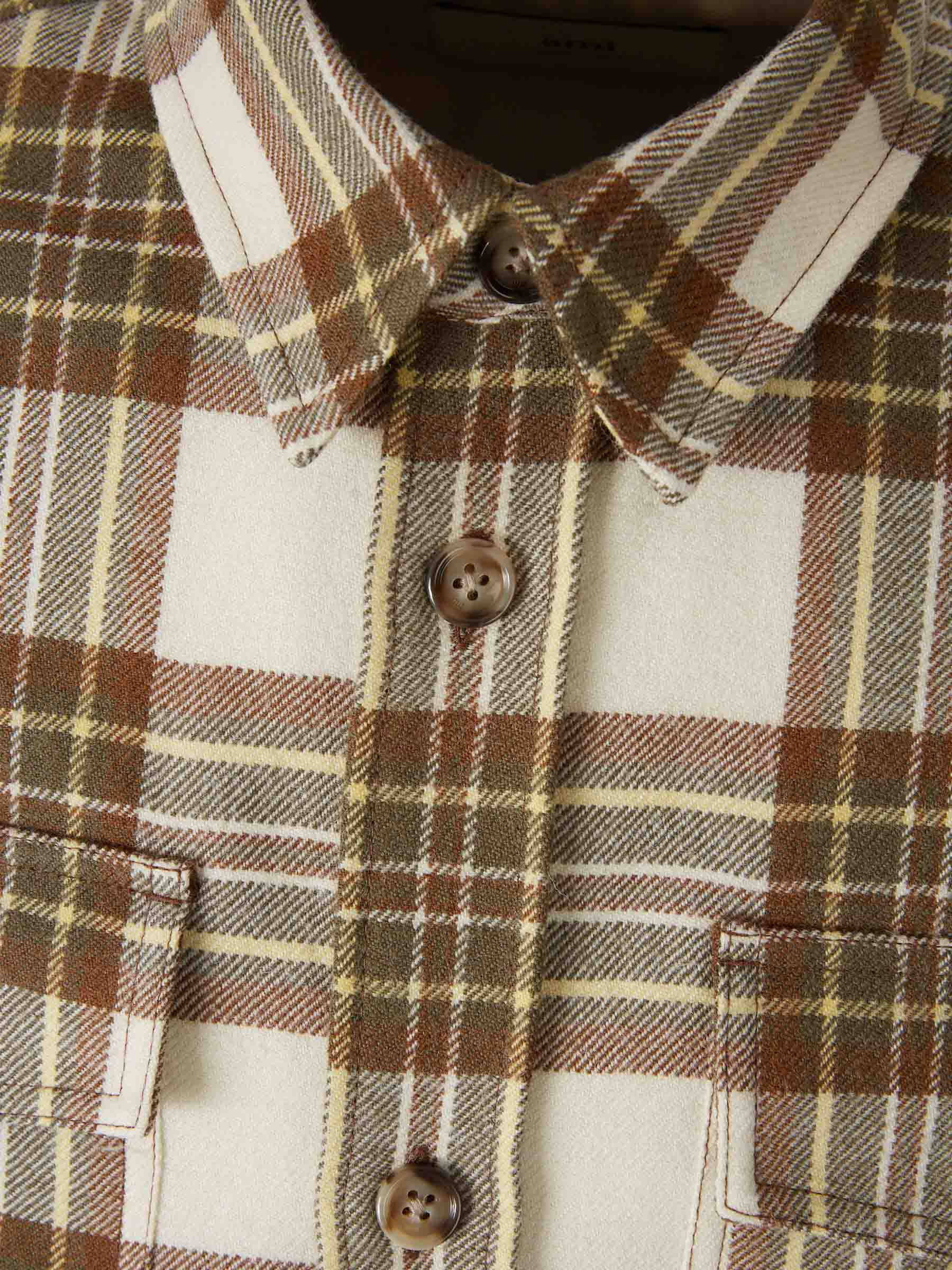 WOOL CHECK OVER SHIRT - 3