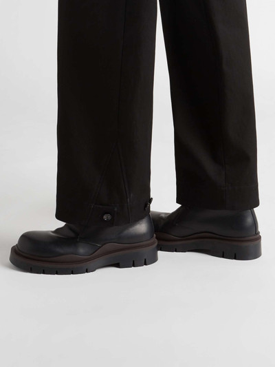 Bottega Veneta The Tire Rubber-Trimmed Leather Desert Boots outlook