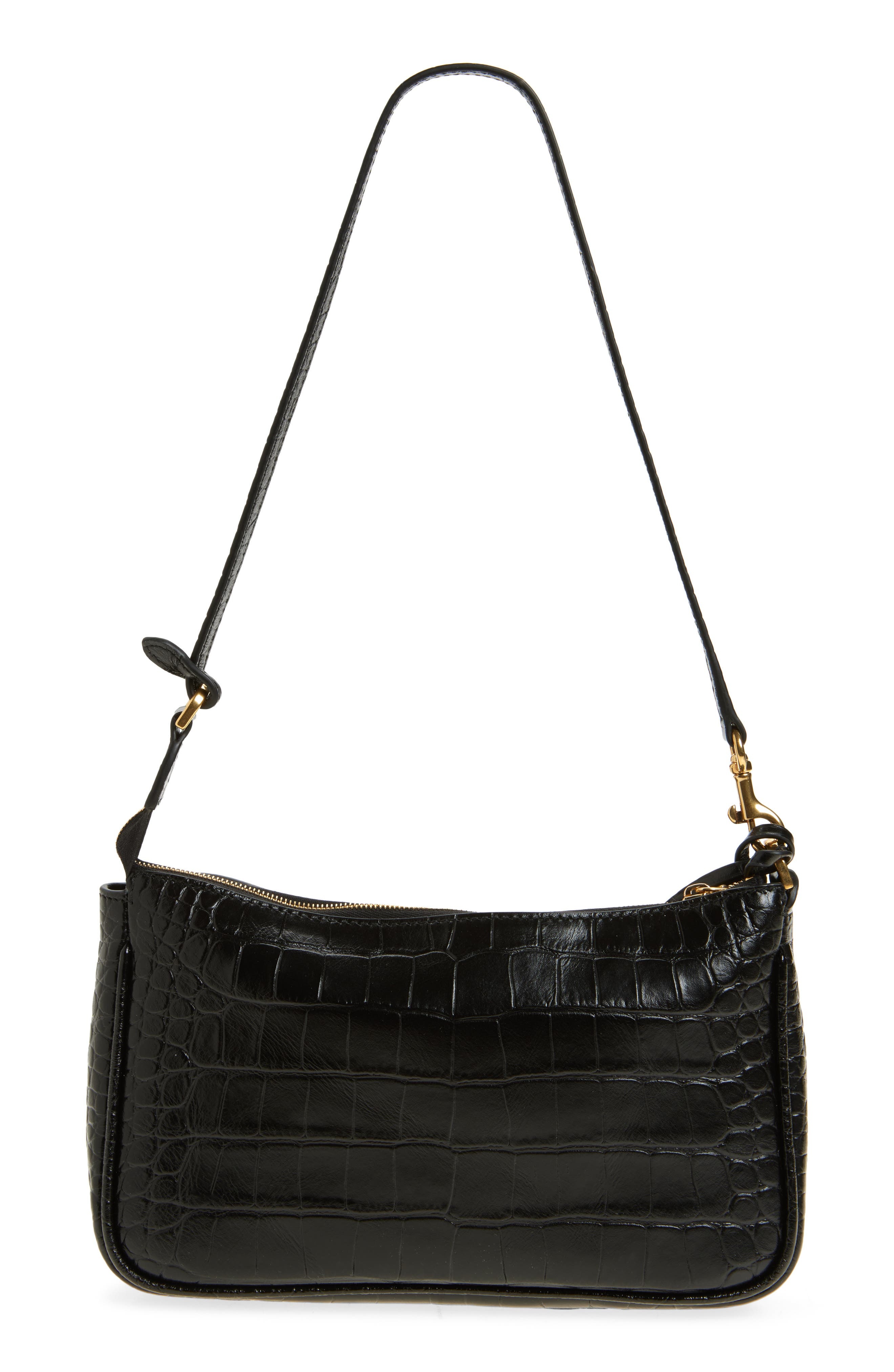 Balenciaga Rodeo Sling Croc Embossed Leather Pouchette in Black at Nordstrom - 3
