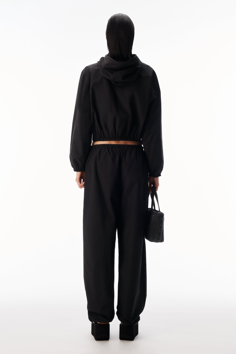 Alexander Wang CRYSTAL DRAWCORD SHRUNKEN HOODIE JACKET outlook