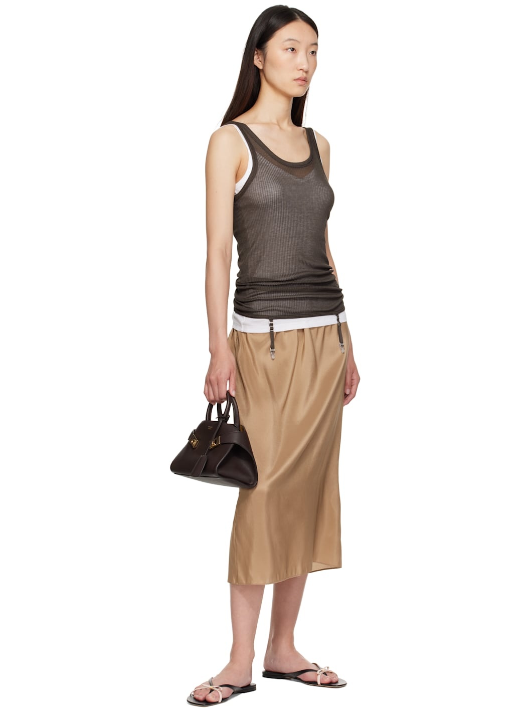 Brown Mini Hug Bicolor Bag - 4