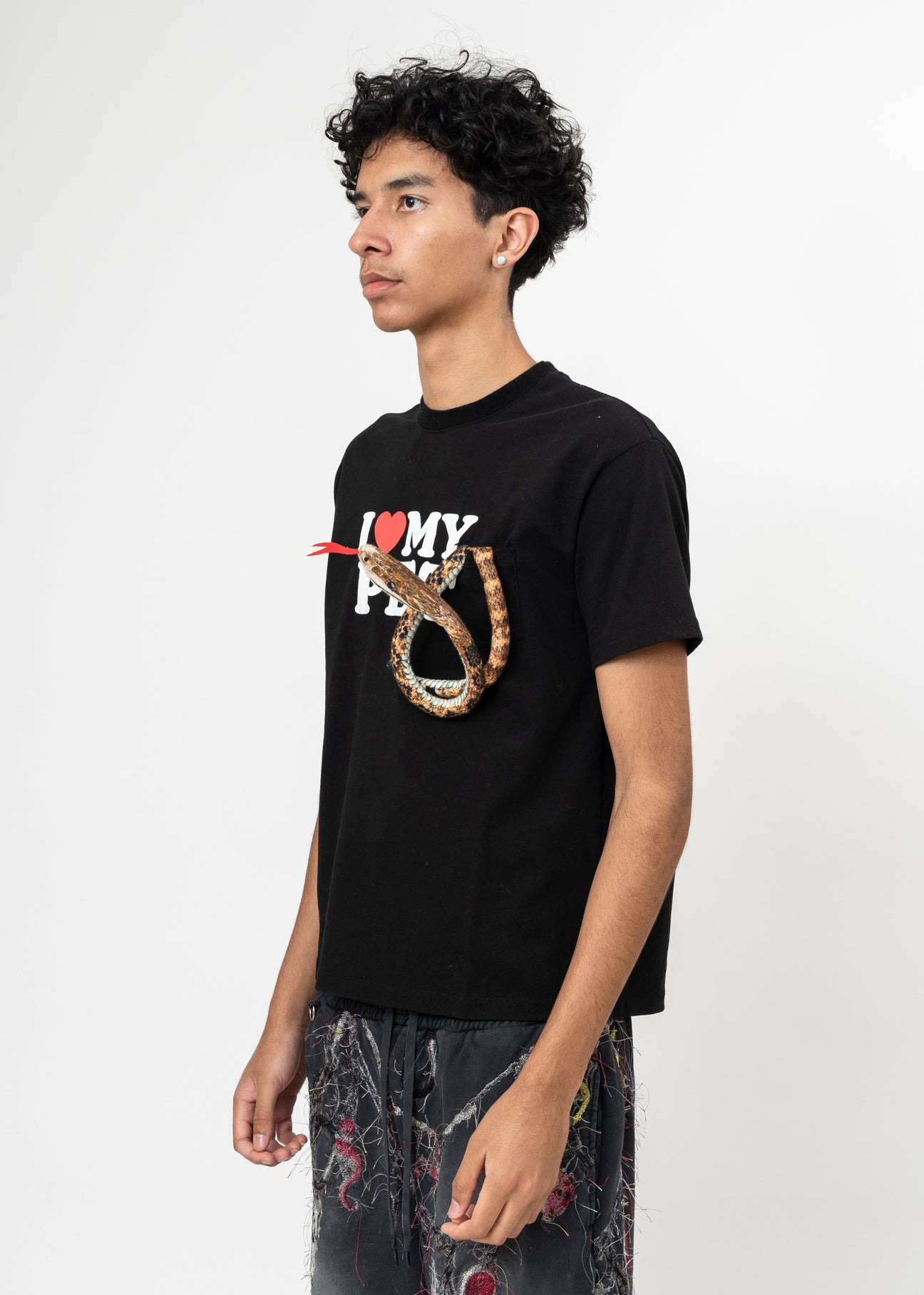 BLACK DOUBLET I Love My Pet Oversized T-shirt - 2