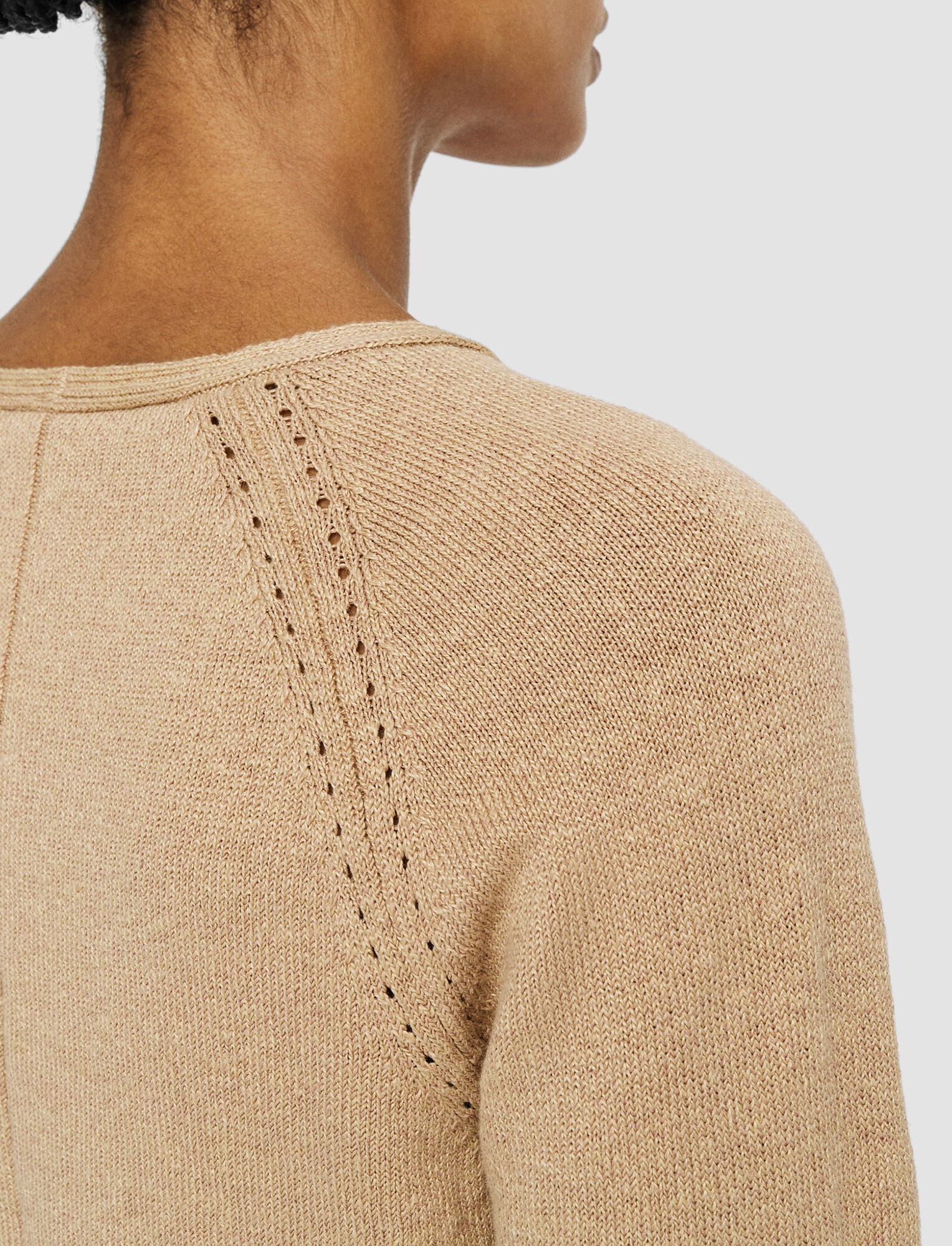 Linen Blend Knitted Cardigan - 6