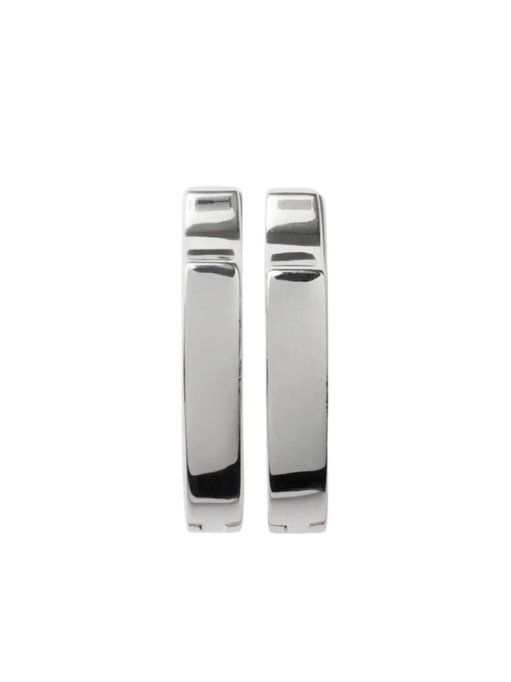 slim Shield logo-engraved hoop earrings - 1