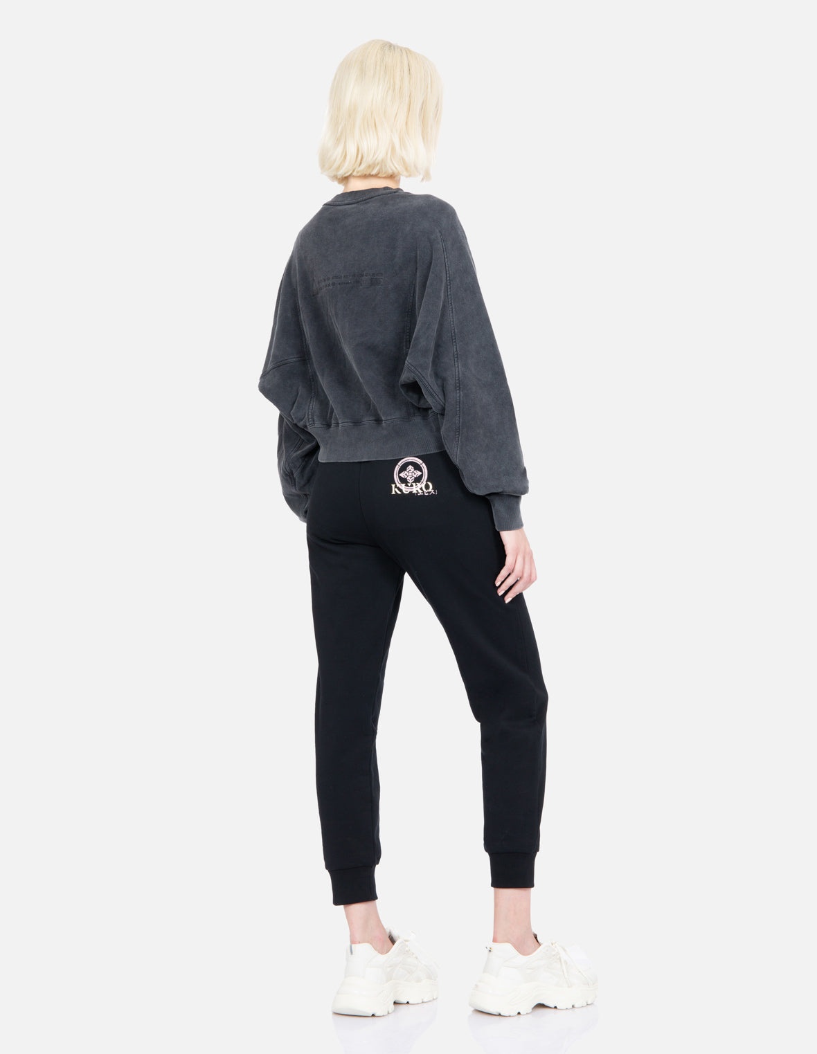 Embossed Slogan Cropped Sweatshirt - 4