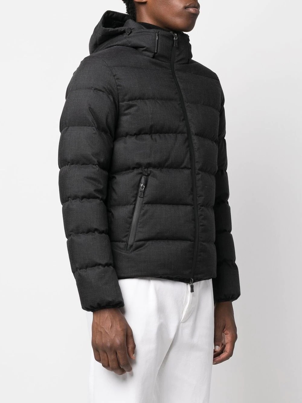 hooded padded down jacket - 3