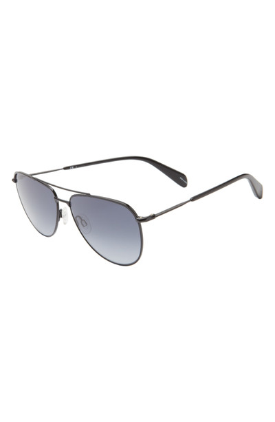 rag & bone 59mm Aviator Sunglasses in Black Palladium/Grey Shaded outlook