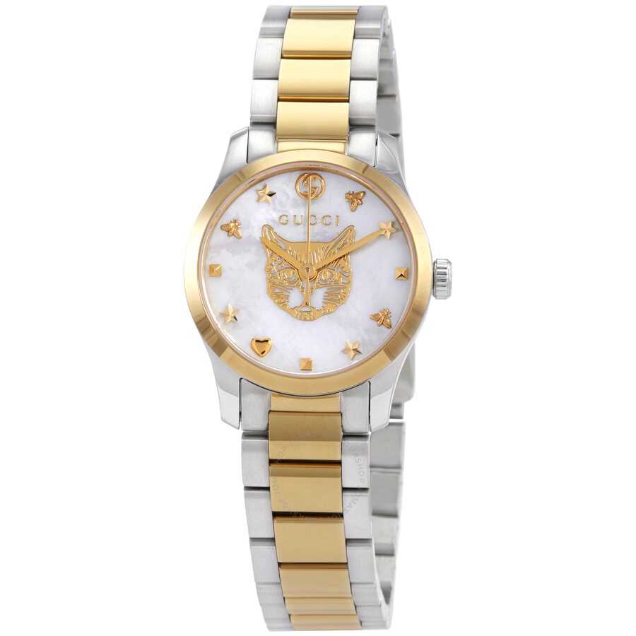 Gucci G-Timeless Quartz Mother of Pearl  Dial Ladies Watch YA1265012 - 1