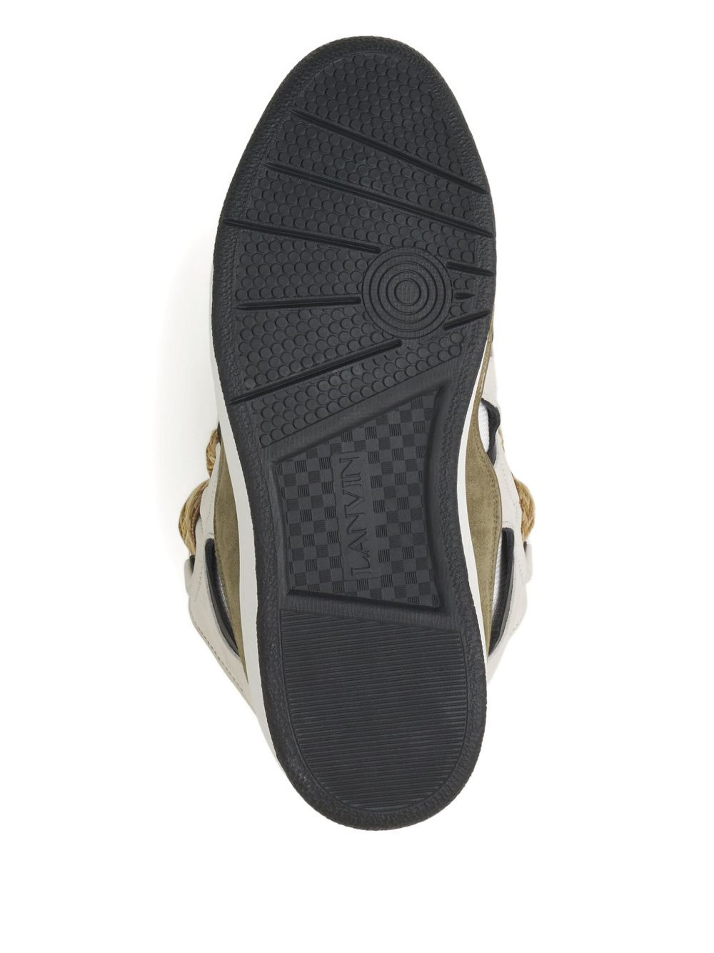 Curb braided-lace sneakers - 4
