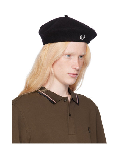Fred Perry Black Embroidered Beret outlook